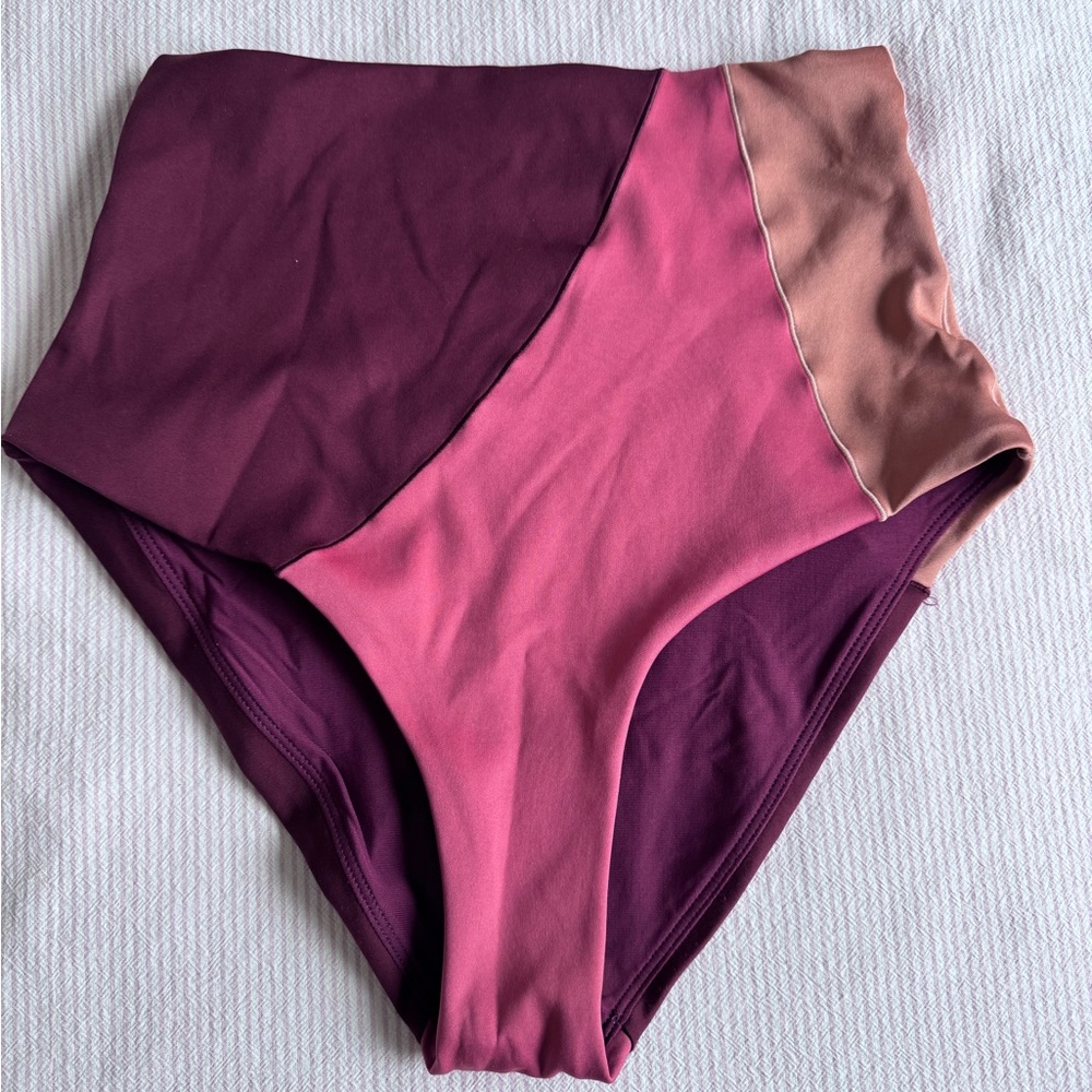 Colorblock High-Waisted Bikini Bottom